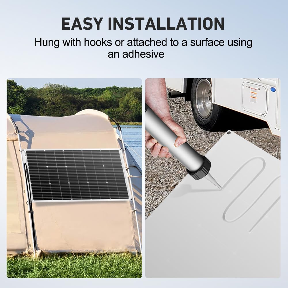 Amazon.com : DOKIO 200W (2×100W) Flexible Solar Panels 18V
